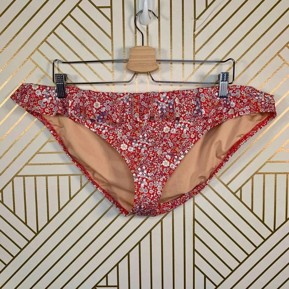 J. Crew Ruffle Surf Hipster Bikini‎ Liberty Floral